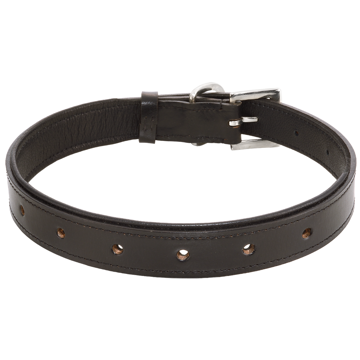 Concha Black Leather Collar