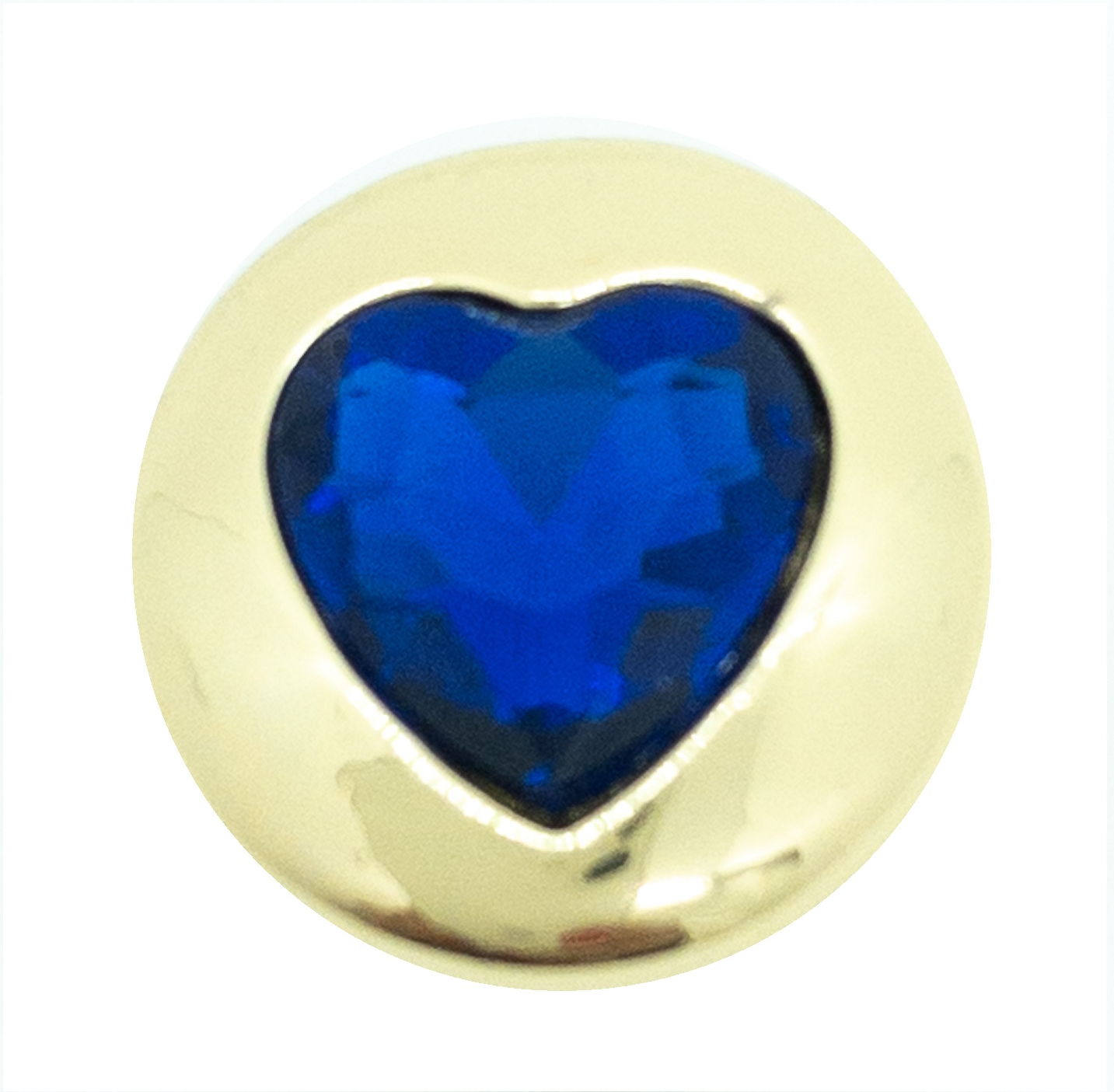 Heart - Gold with Royal Blue Heart